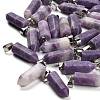 Natural Lepidolite Pendants G-Z067-07P-15-1