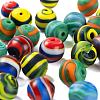 40Pcs 4 Colors Handmade Frosted Lampwork Beads LAMP-LS0001-06-4