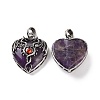 Natural Amethyst Pendants G-A207-01AS-09-2
