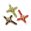 Glass Seed Beaded Pendants PALLOY-MZ01287-2