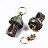 Assembled Synthetic Bronzite and Aqua Terra Jasper Openable Perfume Bottle Pendants LS-G-S366-057B-4