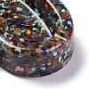 Resin with Natural Mixed Stone Chip Stones Ashtray DJEW-F015-03D-2