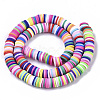 Handmade Polymer Clay Beads Strands CLAY-R089-6mm-048-2