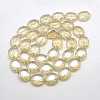 Faceted Electroplate Crystal Glass Oval Beads Strands EGLA-F059B-01-2