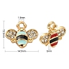 40Pcs 4 Colors Alloy Enamel Pendants ENAM-CJ0002-52-2