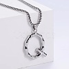 Minimalist chic collarbone necklace with 26 English letters design LW4134-43-1