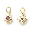 Brass Micro Pave Cubic Zirconia Pendants KK-P188-H03-G-2