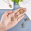 Brass Micro Pave Cubic Zirconia Pendants ZIRC-SZ0003-47-2