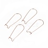 Ion Plating(IP) 304 Stainless Steel Hoop Earrings Findings Kidney Ear Wires STAS-L216-22A-RG-1