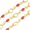 Rack Plating Brass Rhombus & Ring & Oval Link Chains CHC-F016-10G-2