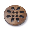4-Hole Wooden Buttons X-WOOD-S040-35-2