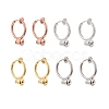 8Pcs 4 Colors Brass Clip-on Hoop Earring Converters Findings X1-KK-ZZ0001-12-1