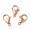 Ion Plating(IP) 304 Stainless Steel Lobster Claw Clasps STAS-AB10-RG-1