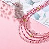 4Pcs 4 Style Smiling Face Flower Acrylic & Glass Seed Beaded Necklaces Set for Women NJEW-JN04015-2