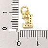 Initial Letter Brass with Cubic Zirconia Charms KK-Q814-26E-G-3