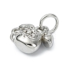 304 Stainless Steel Rhinestone Pendants STAS-A145-04L-P-2