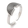 304 Stainless Steel Enamel Open Cuff Rings for Women RJEW-F166-51P-01-1