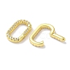 Rack Plated Brass Micro Pave Cubic Zirconia Clasps KK-Z039-06B-G-2