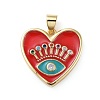 Brass Micro Pave Cubic Zirconia Pendants KK-G363-34G-2