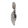 316 Surgical Stainless Steel & Rhinestone European Dangle Charms SA-CBA7555-16AS-02-1