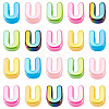 20Pcs UV Plating Opaque Acrylic European Beads OACR-TADJ0001-16U-2