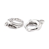 Brass Lobster Claw Clasps X-KK-D065-02P-3