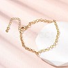 Brass Link Chain Bracelet for Women BJEW-A065-08G-1