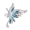 Butterfly Alloy Rhinestone Brooches for Backpack Clothes PW-WGFD049-01-3