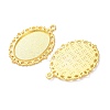 Tibetan Style Oval Alloy Pendant Cabochon Settings TIBEP-Q054-44G-NR-1