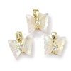 Golden Rack Plating Brass Micro Pave Cubic Zirconia Pendants KK-R161-06G-01-1