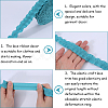 20 Yards Ruffled Polyester Elastic Lace Trim EW-WH0018-01C-6