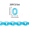 20Pcs Transparent Acrylic Quick Link Connectors OACR-TADJ0001-03I-2