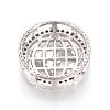 Brass Micro Pave Clear Cubic Zirconia Multi-Strand Links ZIRC-L085-26P-2