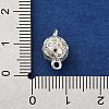 Brass Micro Pave Clear Cubic Zirconia Connector Charms KK-A230-06F-S-3