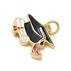 Brass Enamel Pendants KK-A273-09G-2