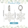 6Pcs 925 Sterling Silver Snowflake Charms PALLOY-PH01786-2