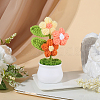 1Pc Hand Knitted Potted Plants Crochet Flower DJEW-SC0001-15C-4