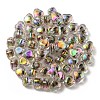 UV Plating Rainbow Iridescent Acrylic Beads OACR-F004-05A-3