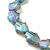 Transparent Electroplate Glass Beads Strands EGLA-F159-FR02-3