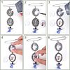 CHGCRAFT 6Pcs 3 Style Photo Charm Alloy Brooches DIY-CA0004-26-6