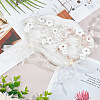 GOMAKERER 2Pcs 2 Colors Wedding Bridal Flower ABS Plastic Imitation Pearl Headband OHAR-GO0001-09-7