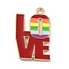 Rainbow Color Alloy Enamel Pendants ENAM-G208-20KCG-1