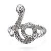 Snake Shape Rack Plating Alloy Cuff Rings RJEW-Q163-030B-RS-1