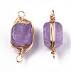 Natural Agate Links Connectors G-T131-99F-3