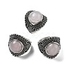 Natural Rose Quartz Adjustable Rings RJEW-I108-03AS-15-4