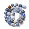 Natural Blue Agate Beads Strands G-P570-F01-01-3