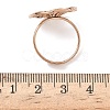 Adjustable 304 Stainless Steel Cuff Rings RJEW-Z121-01RG-02-5