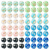 80Pcs 8 Colors Assembled Synthetic Stone and Trochus Shell Beads G-TA0002-31A-2