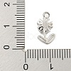 Brass Micro Pave Clear Cubic Zirconia Pendants KK-U015-09P-3