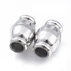 Tarnish Resistant 304 Stainless Steel Magnetic Clasps with Glue-in Ends STAS-D242-19P-1